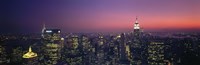 Framed Twilight, Aerial, NYC, New York City, New York State, USA