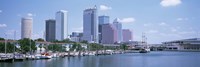 Framed Skyline & Garrison Channel Marina Tampa FL USA