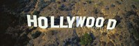 Framed USA, California, Los Angeles, Aerial view of Hollywood Sign at Hollywood Hills