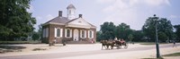 Framed Carriage moving on a road, Colonial Williamsburg, Williamsburg, Virginia, USA