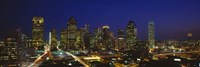 Framed Buildings at Night, Dallas, Texas