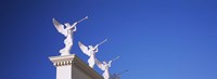 Framed Low angle view of statues on a wall, Caesars Place, Las Vegas, Nevada, USA
