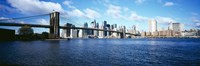 Framed Bridge across a river, Brooklyn Bridge, Manhattan