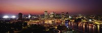 Framed Baltimore with Pink Sky at Dusk