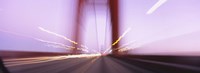 Framed Traffic on a suspension bridge, Golden Gate Bridge, San Francisco, California, USA