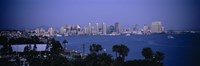 Framed San Diego skyline, California