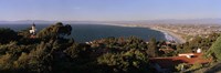 Framed Aerial view of a coastline, Los Angeles Basin, City of Los Angeles, Los Angeles County, California, USA