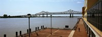 Framed Bridge across a river, Crescent City Connection Bridge, Mississippi River, New Orleans, Louisiana, USA