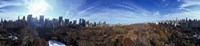 Framed 360 degree view of a city, Central Park, Manhattan, New York City, New York State, USA 2009