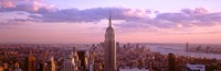 Framed Aerial view of Midtown Manhattan, New York City