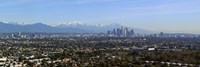 Framed City with mountains in the background, Los Angeles, California, USA 2010