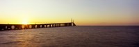 Framed Bridge at sunrise, Sunshine Skyway Bridge, Tampa Bay, St. Petersburg, Pinellas County, Florida, USA