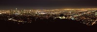 Framed Night View of Los Angeles from the Distance
