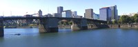 Framed Bridge across a river, Burnside Bridge, Willamette River, Portland, Multnomah County, Oregon, USA 2010