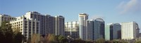 Framed Skyscrapers in a city, Lake Eola, Orlando, Orange County, Florida, USA