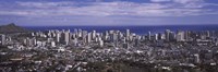 Framed Aerial view of a city, Honolulu, Oahu, Honolulu County, Hawaii, USA 2010