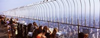 Framed Tourists at an observation point, Empire State Building, Manhattan, New York City, New York State, USA