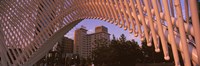 Framed View from under the Myriad Botanical Gardens bandshell, Oklahoma City, Oklahoma, USA