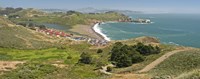 Framed High angle view of a coast, Marin Headlands, Rodeo Cove, San Francisco, Marin County, California, USA
