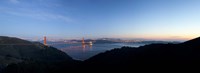 Framed Hawk Hill, Marin Headlands, Goden Gate Bridge, San Francisco, Califorina