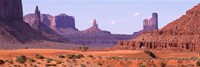 Framed View To Northwest From 1st Marker In The Valley, Monument Valley, Arizona, USA,