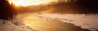 Framed Frozen River, BC, British Columbia, Canada