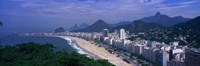 Framed Aerial view of Copacabana Beach, Rio De Janeiro, Brazil