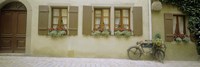 Framed Bicycle outside a house, Rothenburg Ob Der Tauber, Bavaria, Germany
