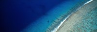 Framed Aerial View Of Beach, Teti'aroa Island, Polynesia