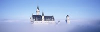 Framed Castle covered with fog, Neuschwanstein Castle, Bavaria, Germany