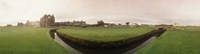 Framed Golf course with buildings in the background, The Royal and Ancient Golf Club, St. Andrews, Fife, Scotland