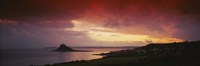 Framed Clouds over an island, St. Michael's Mount, Cornwall, England