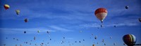 Framed Low angle view of hot air balloons, Albuquerque, New Mexico, USA