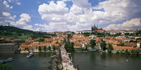 Framed Aerial view of Charles Bridge Prague Czech Republic