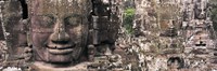 Framed Stone Faces Bayon Angkor Siem Reap Cambodia