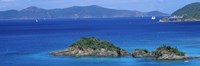 Framed Islands in the sea, Trunk Bay, St. John, US Virgin Islands