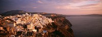 Framed Aerial view of town, Santorini, Greece