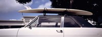 Framed California, Surf board on roof of car