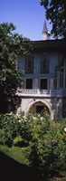 Framed Formal garden in front of a building, Baghdad Pavilion, Topkapi Palace, Istanbul, Turkey