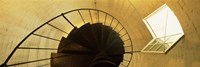 Framed Low angle view of a spiral staircase of a lighthouse, Key West lighthouse, Key West, Florida, USA