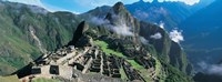Framed High angle view of ruins of ancient buildings, Inca Ruins, Machu Picchu, Peru