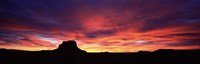 Framed Buttes at sunset, Chaco Culture National Historic Park, New Mexico, USA