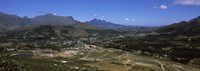 Framed Aerial view of a valley, Franschhoek Valley, Franschhoek, Simonsberg, Western Cape Province, Republic of South Africa