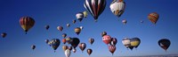 Framed Hot air balloons floating in sky, Albuquerque International Balloon Fiesta, Albuquerque, Bernalillo County, New Mexico, USA