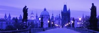 Framed Statues along a bridge, Charles Bridge, Prague, Czech Republic