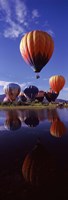 Framed Reflection of Hot Air Balloons, Hot Air Balloon Rodeo, Steamboat Springs, Routt County, Colorado, USA