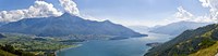 Framed Mountain range at the lakeside, Lake Como, Como, Lombardy, Italy
