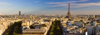 Framed Cityscape with Eiffel Tower in background, Paris, Ile-de-France, France