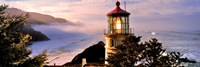 Framed Lighthouse at a coast, Heceta Head Lighthouse, Heceta Head, Lane County, Oregon (horizontal)