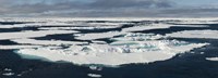 Framed Ice floes on the Arctic Ocean, Spitsbergen, Svalbard Islands, Norway